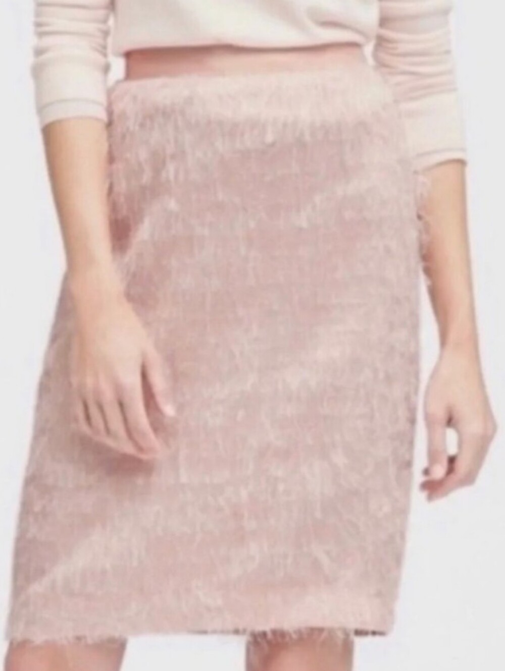 Banana Republic Eyelash Pencil Skirt Fringe Sparkle Coquette